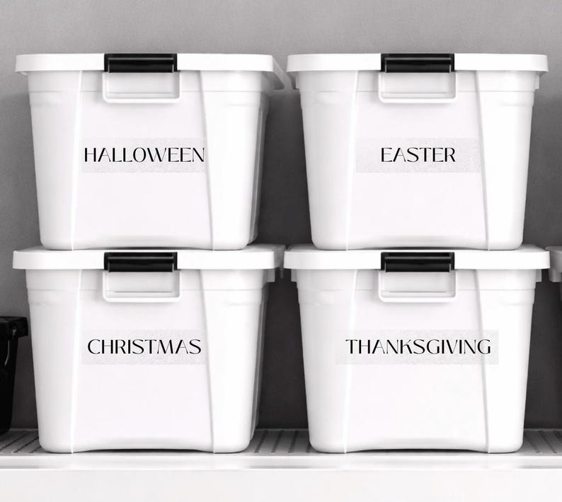 Bin Rack Labels Garage Bin Labels | Custom Storage Bin Labels | Storage Tote Labels ...