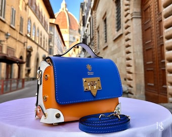 Bolso de mano de cuero italiano: elegante bolso de hombro hecho a