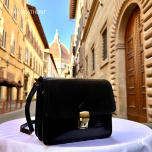 Italienische handgemachte Ledertaschen für Frauen | Elegante Mini-Ledertasche aus Florenz | Kleine Crossbody Bag, Mini Tasche