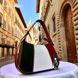 Italian Leather Tote Bag: Handmade Mini Shoulder Bag, Florence