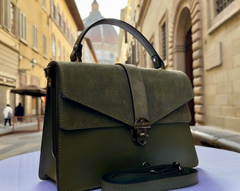 Italian Handmade Leather Bags For Women, Elegant Leather Purse From Florence