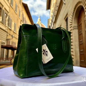 Italian Handmade Leather Bags For Woman l l Elegant Leather Tote From Florence, Made in Italy