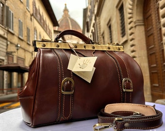 Italian Handmade Leather Doctor Bags | Medical Bag Purses | Made In Florence, Italy