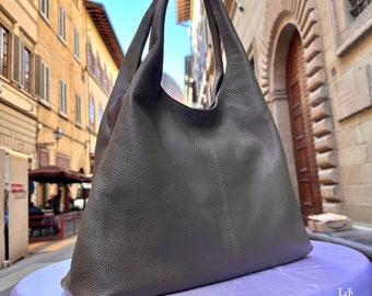 Shoulder Handmade Italian Leather Bag for Women, Made in Italy,
