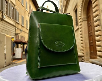 Italiaanse handgemaakte leren damesrugzak, Made in Italy