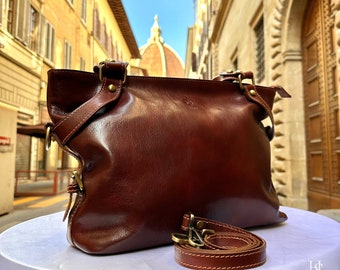Italian Handmade Leather Bags For Woman l l Elegant Leather Tote From Florence