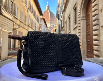 Italian Handmade  Soft Leather Bags For Woman l l Soft Leather From Florence ll Intricate Weaving  Made In Italy