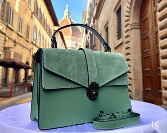 Italian Handmade Leather bag for women, Made in Italy