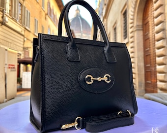 Italian Handmade Leather Bags For Woman l l Elegant Leather Tote From Florence, Made In Italy