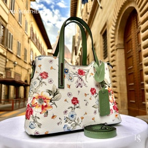 Borsa A Mano DIRRONA In PU Con Ricamo Floreale E Pompon – Elegante Tracolla E Tote Per Donna, Perfetta Per Lavoro E Viaggio