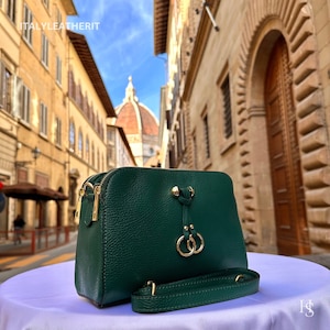 Italian Handmade Leather Bags For Women | Elegant Leather Crossbody Bag From Florence | Handcrafted Bag