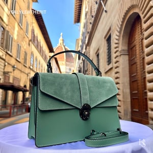 Italienische handgemachte Ledertaschen für Frauen l l Elegante Ledertasche aus Florenz, stilvolle Designertasche, perfektes Geschenk für sie