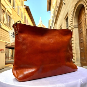 Handmade Leather Tote Bag: Italian Crafted, Florence Design