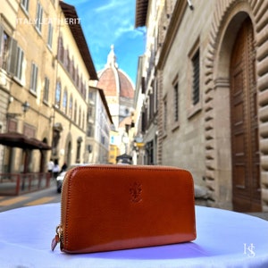 Italian Handmade Leather Wallet For Women | Florence Craftsmanship | Women's Brown Leather Wallet