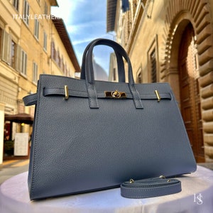 Italian Handmade Leather Bags for Women | Elegant Tote & Purse from Florence, Elegant tote , gold hardware bag