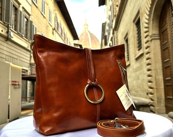 Italian Handmade Leather Bags For Woman l l Elegant Leather Tote From Florence