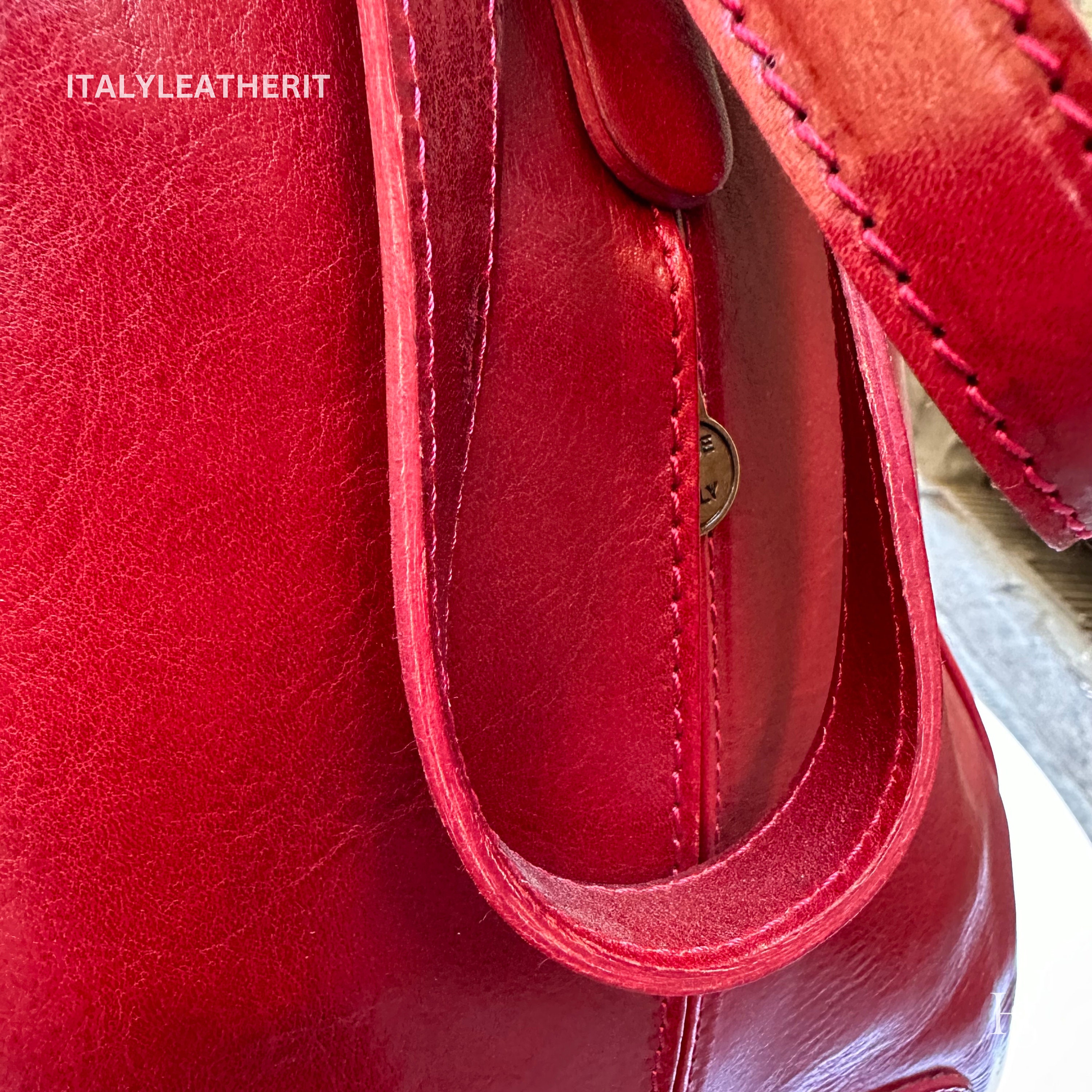 バッグ italy real leather backpack Italian Unisex Handmade Tuscan Leather Backpack From