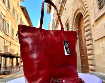 Coach Madison Patent Patented Glossy Red Leather Tote