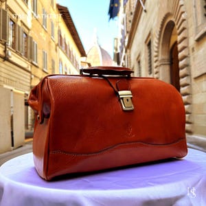 Italian Leather Doctor Bag: Handmade Medical Purse, Florence