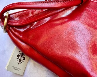 Sac Fourre-tout Elizabeth Arden Simili Cuir Rouge – Motif Flocon De Neige Charme – Taille Medium