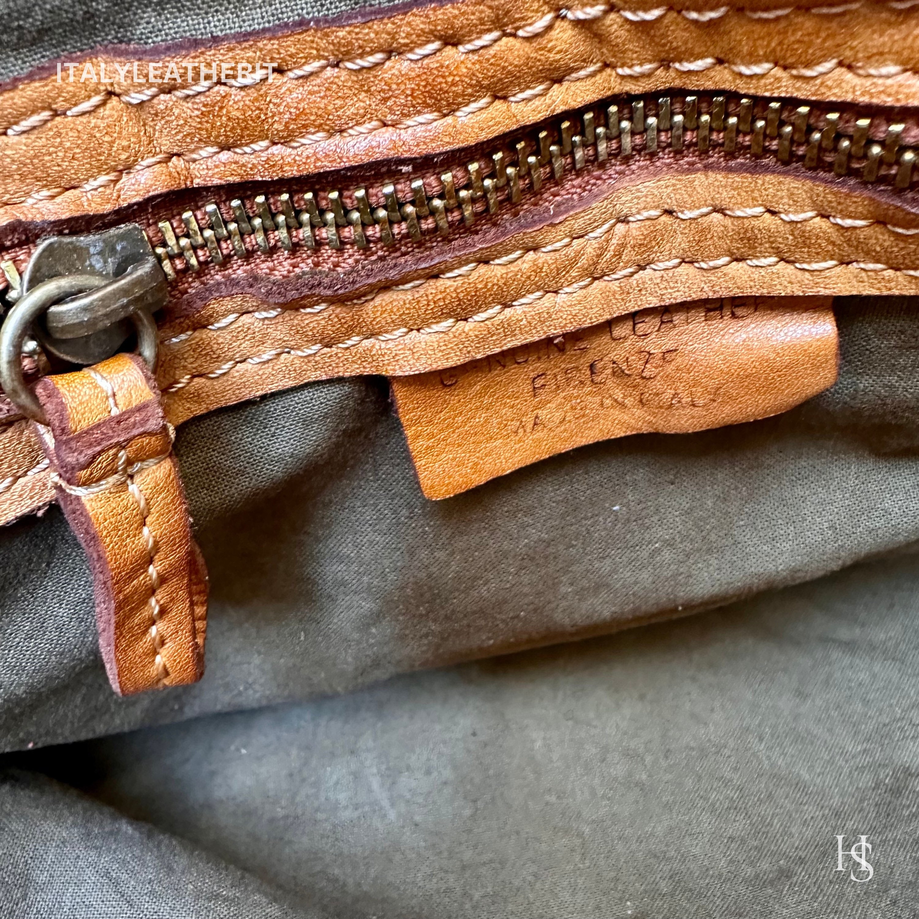 Italian Handmade Woven Leather Bag: Soft Brown Leather, Made in