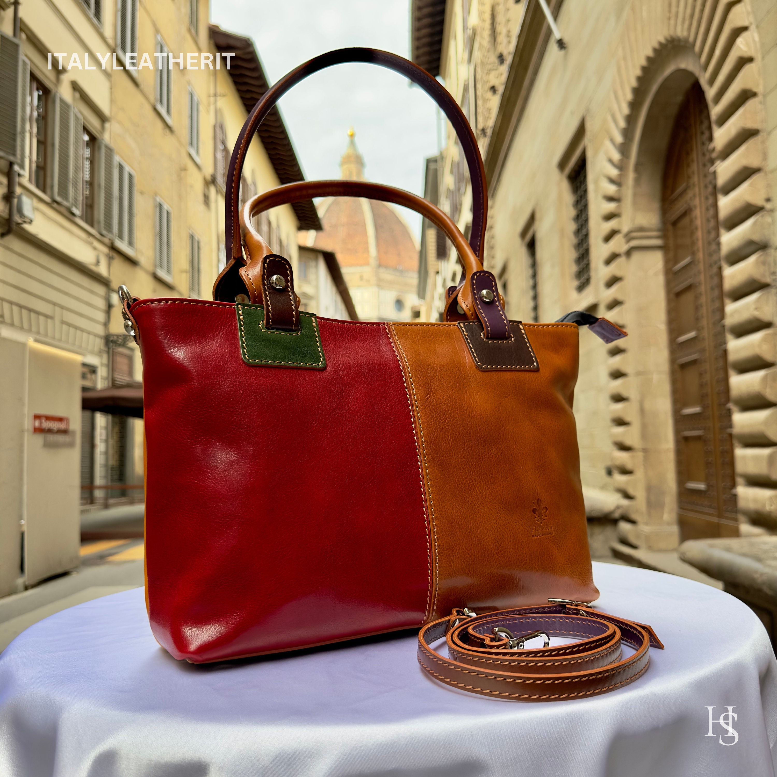 Vera Pelle Multi Coloured Leather Handbags Italian Handmade