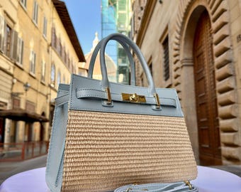 Bolsa Tote Artesanal em Couro Italiano: Bolsa elegante para mulheres, bolsa de mão para ela