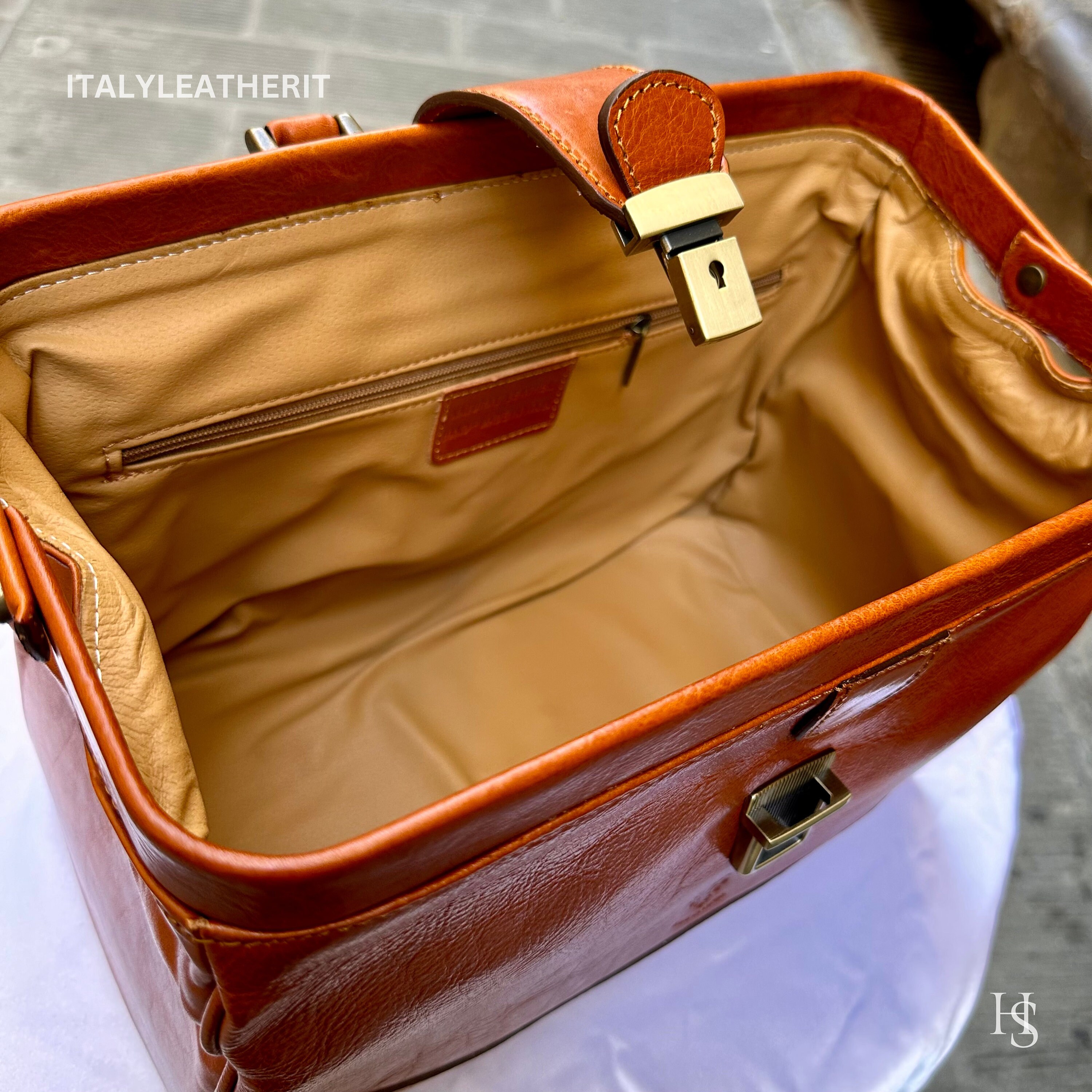 Buy Italian Handmade Leather Doctor Bag, Birthday, Full Grain