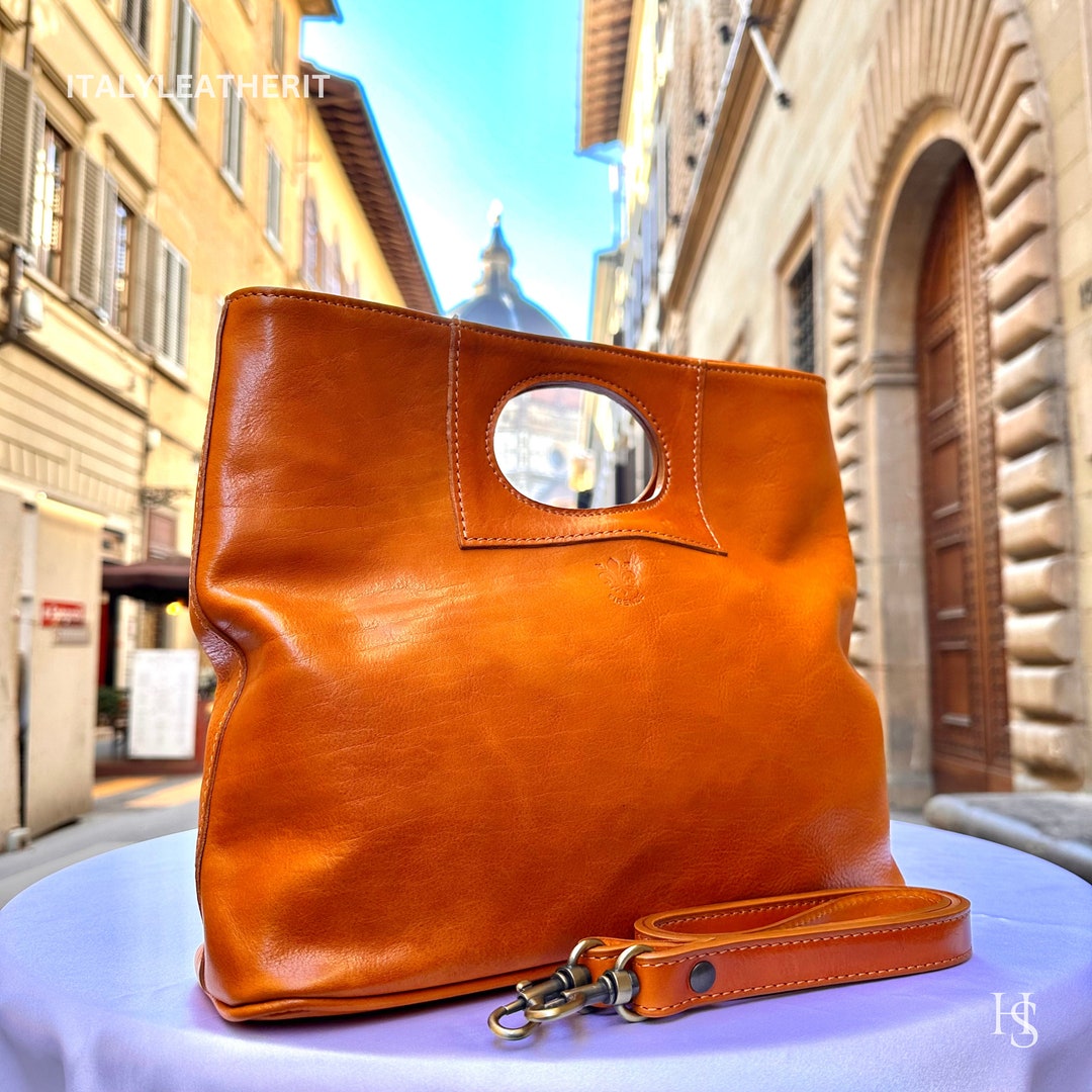 Borsa a tracolla in pelle italiana: elegante borsa a tracolla fatta a