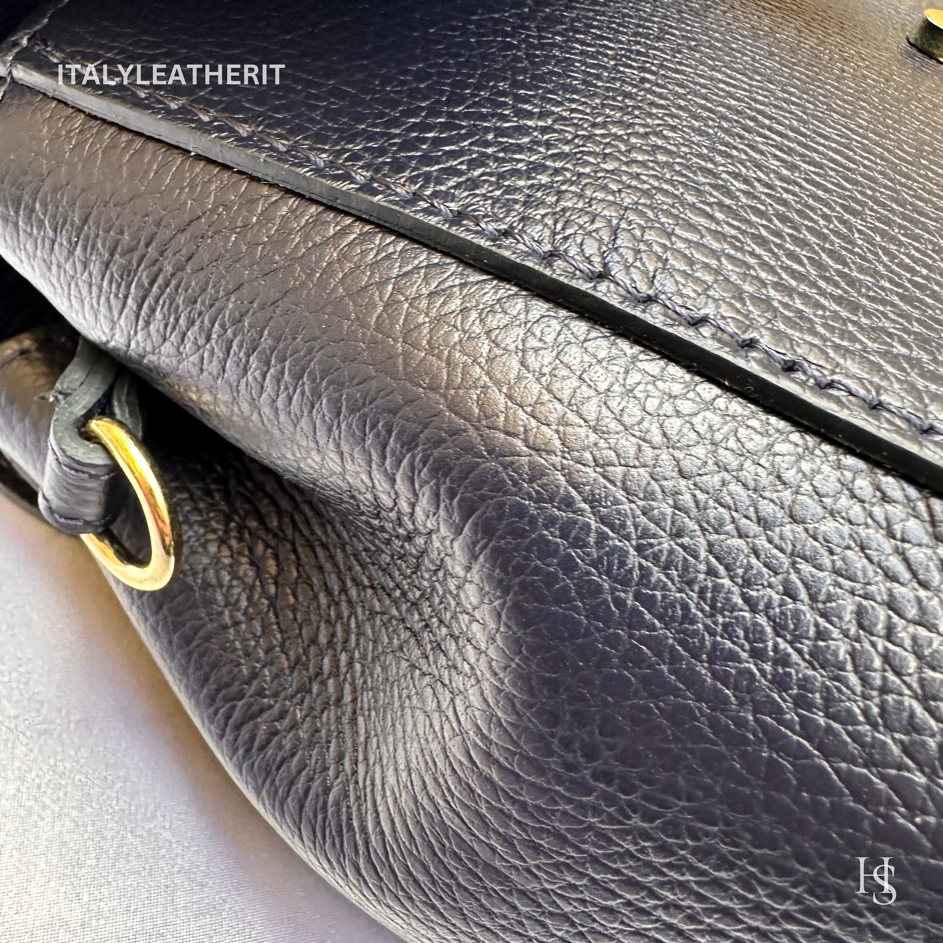 Ceinture En Cuir Véritable Italien Bleu Gris - Taille 26, Détails Impressionnants, Occasion