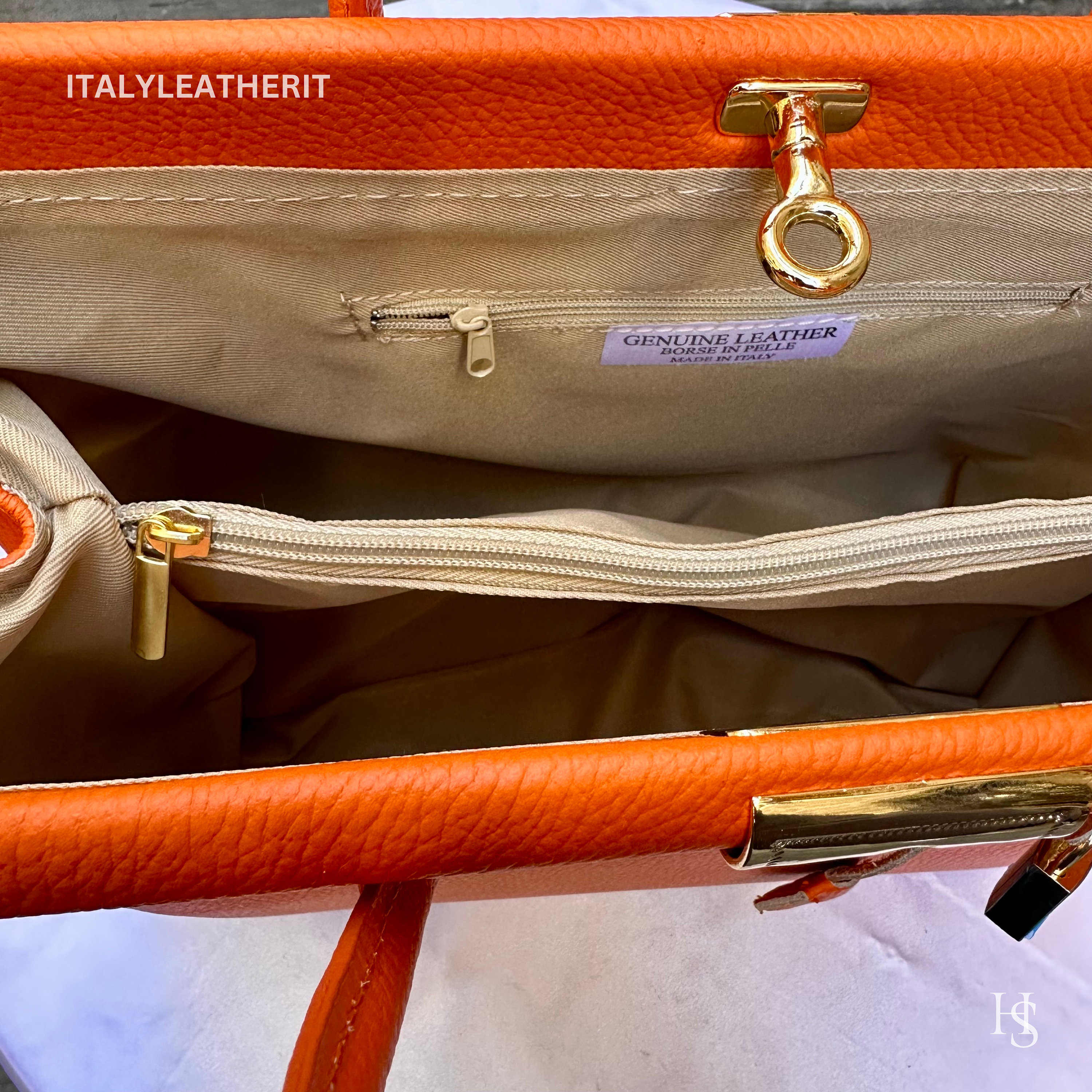 Italian Handmade Leather Bags for Women, Elegant Leather Tote With