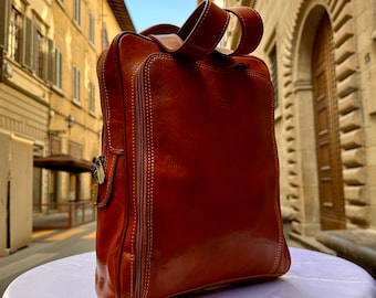Italian Stylish Handmade Leather Backpack Unisex | Made in Italy Florence