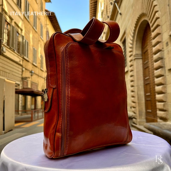 Italian Stylish Handmade Leather Backpack Unisex | Made in