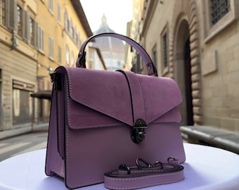 Sacs en cuir italiens faits main pour femme l l Élégant fourre-tout en cuir de Florence, fabriqué en Italie