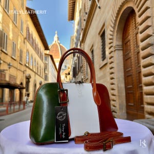 Italian Handmade Leather Bags For Women l l Elegant Leather Tote From Florence, shoulder leather bag