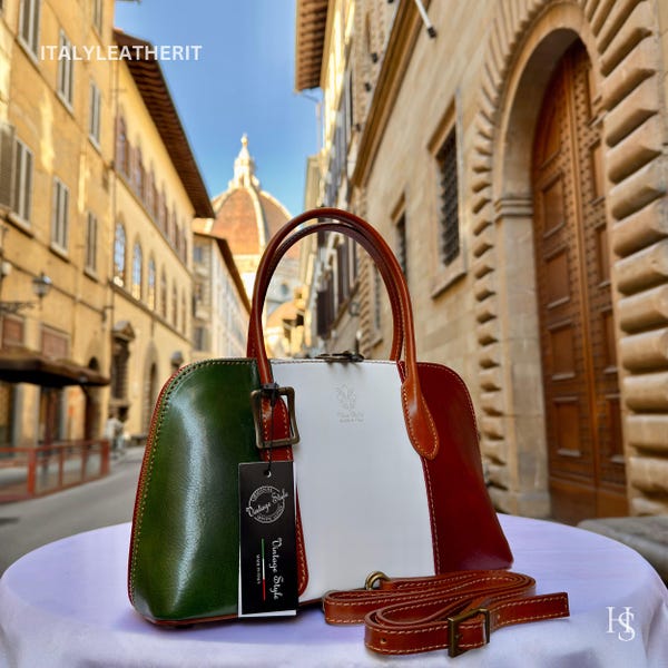 Italian Leather Tote Bag: Handmade Elegant Shoulder Bag