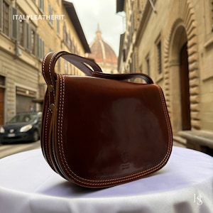 Sacs en cuir italiens faits main pour femme | Fourre-tout en cuir élégant de Florence | Sac à bandoulière en cuir