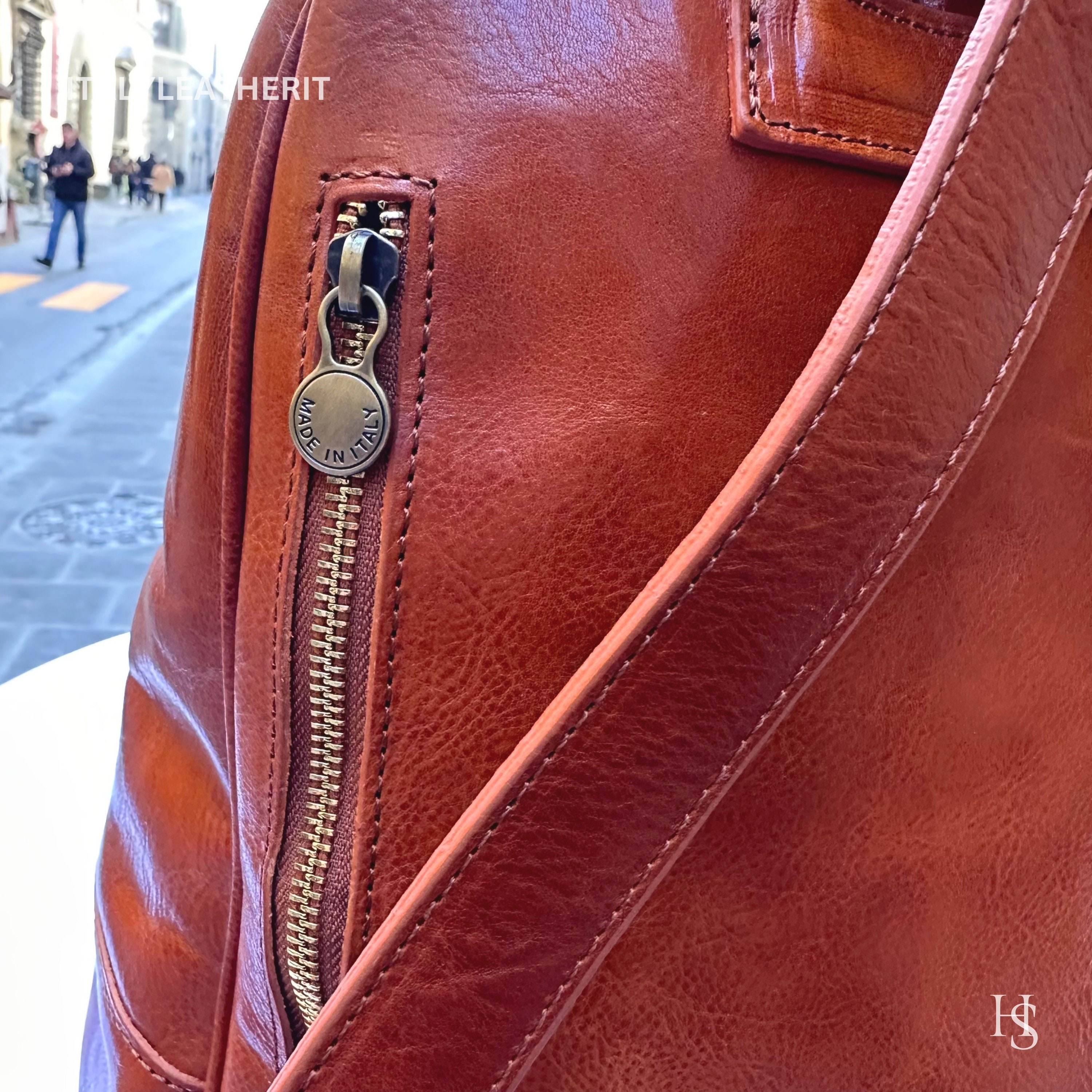 Italian Leather Backpack: Handmade Unisex Travel Bag - Etsy