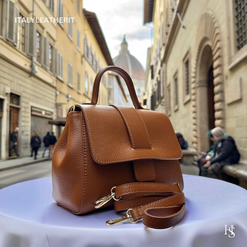 Bolsos De Cuero Italianos Hechos A Mano Para Mujer l l Elegante Tote De Cuero De Florencia imagen 1