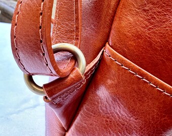 Italian Handmade Unisex Tuscan Leather Backpack From Florence