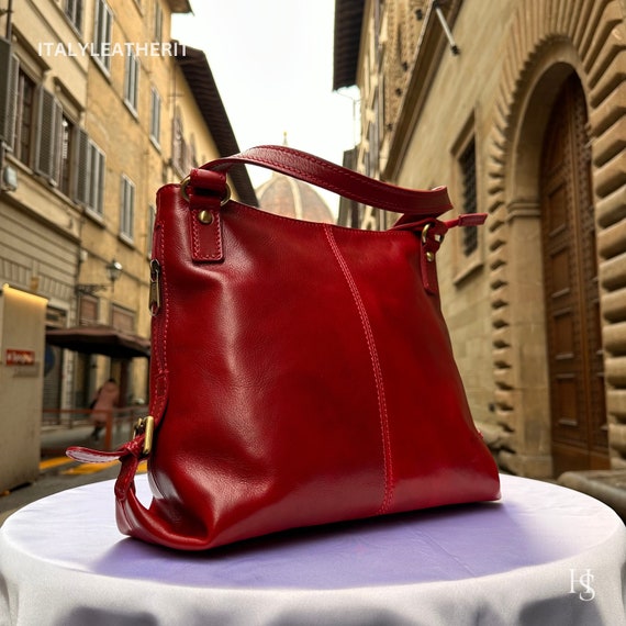 Italian Handmade Leather Bags for Women L L Elegant Leather Tote From Florence Made in Italy Etsy