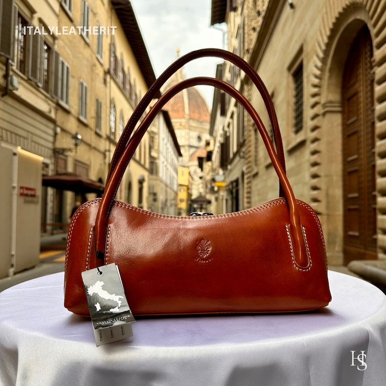 Italian Handmade Leather Bags For Woman l l Elegant Leather Tote From Florence image 5