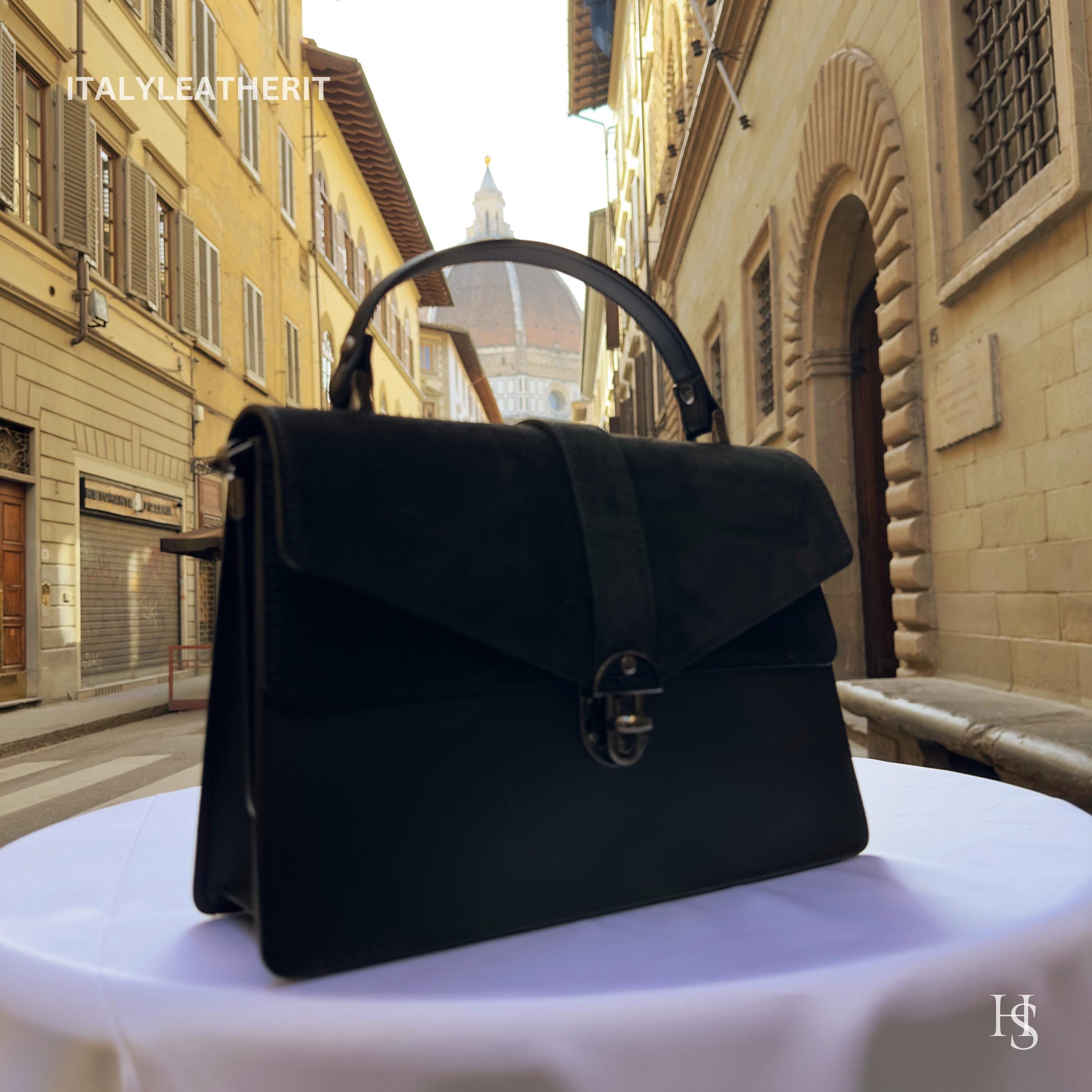Italian Leather Handbag: Handmade Black Crossbody Bag From  display picture 1