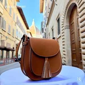 Italian Handmade Leather Bag for Women Elegant Brown Tote from Florence, Made in Italy