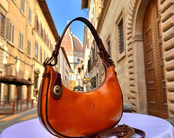 Italian Handmade Leather Shoulder Bag, Florence Tote for women