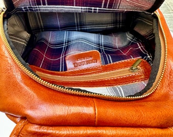 Italian Handmade Unisex Tuscan Leather Backpack From Florence