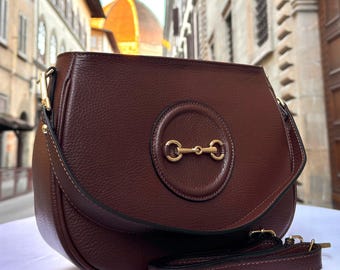 Italian Leather Tote Bag: Handmade Shoulder purse, Made in Italy