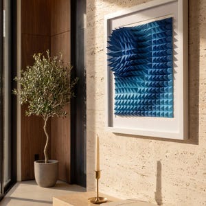 Hand-Painted Geometric Wall Art | Contemporary Framed Wall Sculpture | Modern Minimalist Decor | Original AIWA Design