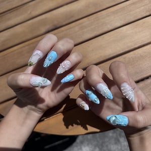 Summertime Jellyfish Press On Nails