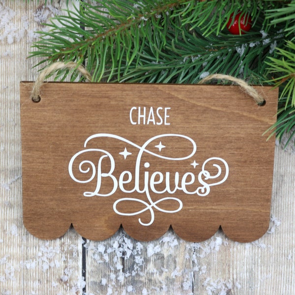 Personalised Believe in Santa Sign | We Believe Sign | Christmas Home Decor | Christmas Sign | Christmas Decoration | Personalised Christmas